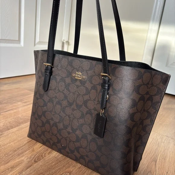 Coach Mollie Tote Bag In Signature
Canvas Black and Brown - Picture 8 of 9
